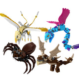 Single Toy Legoinglys Animal Spider Snake Thunderbird Fly Bird Model Building Blocks kits DIY Educational Toys for Children