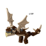 Single Toy Legoinglys Animal Spider Snake Thunderbird Fly Bird Model Building Blocks kits DIY Educational Toys for Children