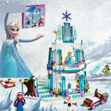 Elsa Anna Magical Ice Castle Model Building Blocks Cinderella Princess Castle Compatible Legoinglys Friends