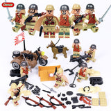 Oenux WW2 Series Mini Military Soldiers Figures Building Block World War 2 USA Soviet British Army Military Legoings Brick Toys
