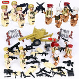Oenux WW2 Series Mini Military Soldiers Figures Building Block World War 2 USA Soviet British Army Military Legoings Brick Toys