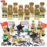 Oenux WW2 Series Mini Military Soldiers Figures Building Block World War 2 USA Soviet British Army Military Legoings Brick Toys