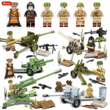 Oenux WW2 Series Mini Military Soldiers Figures Building Block World War 2 USA Soviet British Army Military Legoings Brick Toys
