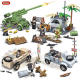 Oenux WW2 Series Mini Military Soldiers Figures Building Block World War 2 USA Soviet British Army Military Legoings Brick Toys