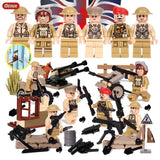 Oenux WW2 Series Mini Military Soldiers Figures Building Block World War 2 USA Soviet British Army Military Legoings Brick Toys