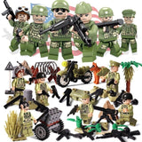 Oenux WW2 Series Mini Military Soldiers Figures Building Block World War 2 USA Soviet British Army Military Legoings Brick Toys