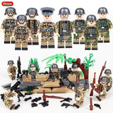 Oenux WW2 Series Mini Military Soldiers Figures Building Block World War 2 USA Soviet British Army Military Legoings Brick Toys