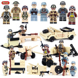 Oenux WW2 Series Mini Military Soldiers Figures Building Block World War 2 USA Soviet British Army Military Legoings Brick Toys