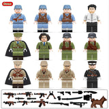 Oenux WW2 Series Mini Military Soldiers Figures Building Block World War 2 USA Soviet British Army Military Legoings Brick Toys