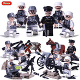 Oenux WW2 Series Mini Military Soldiers Figures Building Block World War 2 USA Soviet British Army Military Legoings Brick Toys