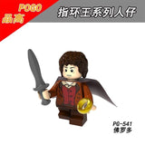 For Legoing The Lord of the Rings Figures Gandalf Thranduil Elrond Galadriel Merry Arwen Blocks Military Models Legoings Weapons