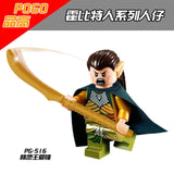 For Legoing The Lord of the Rings Figures Gandalf Thranduil Elrond Galadriel Merry Arwen Blocks Military Models Legoings Weapons