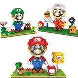 NO compatible legoed super Mario Bros micro Toys Cartoon Diamond mini micro Blocks Building Bricks Game kids toys children sets