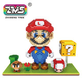 NO compatible legoed super Mario Bros micro Toys Cartoon Diamond mini micro Blocks Building Bricks Game kids toys children sets