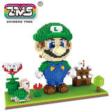 NO compatible legoed super Mario Bros micro Toys Cartoon Diamond mini micro Blocks Building Bricks Game kids toys children sets
