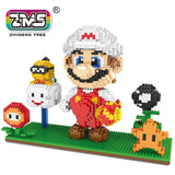 NO compatible legoed super Mario Bros micro Toys Cartoon Diamond mini micro Blocks Building Bricks Game kids toys children sets