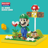 NO compatible legoed super Mario Bros micro Toys Cartoon Diamond mini micro Blocks Building Bricks Game kids toys children sets