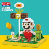 NO compatible legoed super Mario Bros micro Toys Cartoon Diamond mini micro Blocks Building Bricks Game kids toys children sets